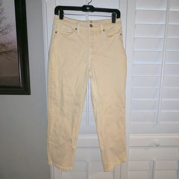 Banana Republic Washwell Crop Light Wash Straight Leg High Rise Denim Jeans Pant - Picture 1 of 2